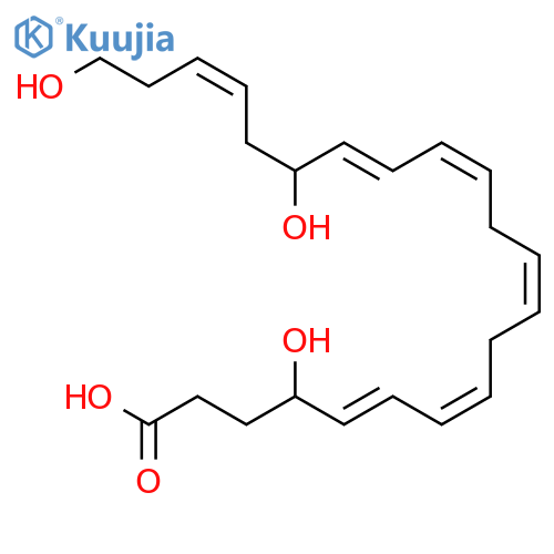 5,7,10,13,15,19-Docosahexaenoic acid, 4,17,22-trihydroxy-, (4S,5E,7Z,10Z,13Z,15E,17R,19Z)- structure