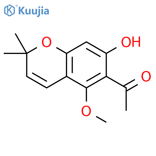 Ethanone,1-(7-hydroxy-5-methoxy-2,2-dimethyl-2H-1-benzopyran-6-yl)- structure