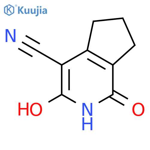 3-hydroxy-1-oxo-1H,2H,5H,6H,7H-cyclopentacpyridine-4-carbonitrile structure