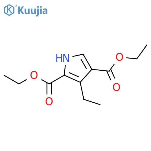 2,4-diethyl 3-ethyl-1H-pyrrole-2,4-dicarboxylate structure
