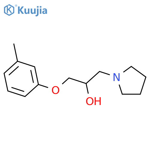 1-(3-methylphenoxy)-3-pyrrolidin-1-ylpropan-2-ol;hydrochloride structure