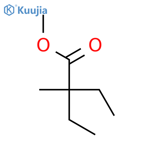 Butanoic acid, 2-ethyl-2-methyl-, methyl ester structure