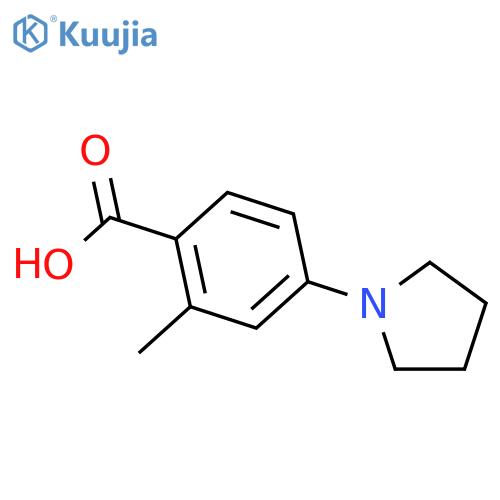 2-Methyl-4-(pyrrolidin-1-yl) benzoic acid structure