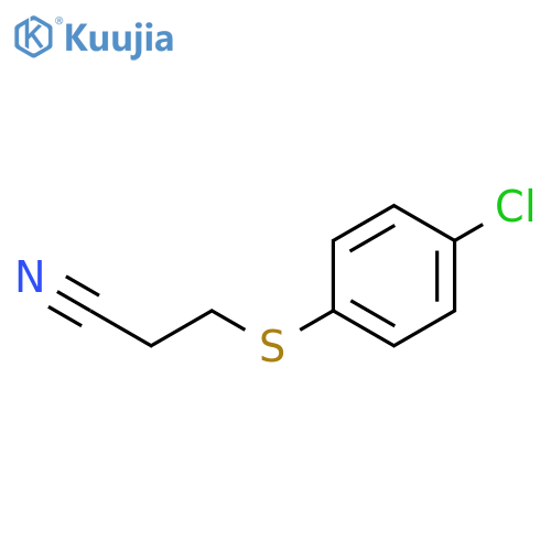 Propanenitrile,3-[(4-chlorophenyl)thio]- structure