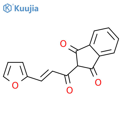 2-[(2E)-3-(furan-2-yl)prop-2-enoyl]-1H-indene-1,3(2H)-dione structure