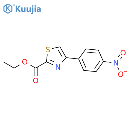 Ethyl 4-(4-nitrophenyl)-1,3-thiazole-2-carboxylate structure