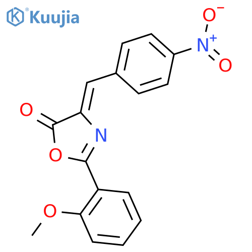 (4Z)-2-(2-methoxyphenyl)-4-(4-nitrobenzylidene)-1,3-oxazol-5(4H)-one structure