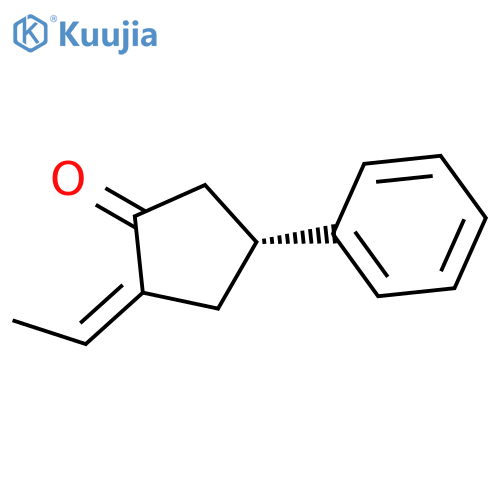 CYCLOPENTANONE, 2-ETHYLIDENE-4-PHENYL-, (2E,4R)- structure