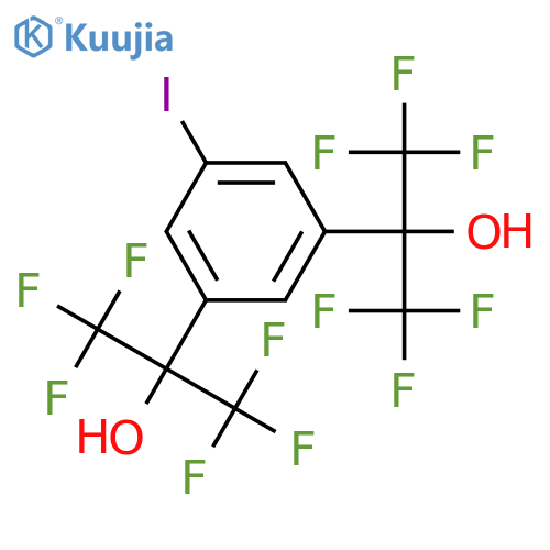 3,5-bis(1,1,1,3,3,3-hexafluoro-2-hydroxypropyl)iodobenzene structure