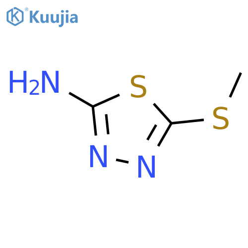 5-(methylsulfanyl)-1,3,4-thiadiazol-2-amine structure
