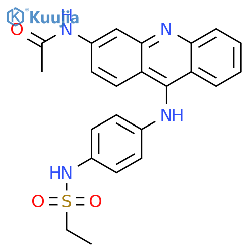 N-[9-({4-[(ethylsulfonyl)amino]phenyl}amino)acridin-3-yl]acetamide structure