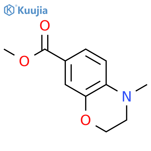 Methyl 4-methyl-3,4-dihydro-2H-benzo[b][1,4]oxazine-7-carboxylate structure