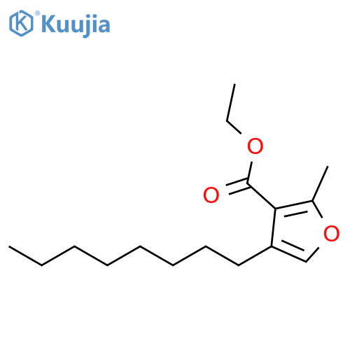 3-Furancarboxylic acid, 2-methyl-4-octyl-, ethyl ester structure