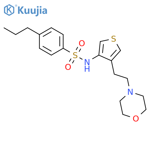 Benzenesulfonamide, N-[4-[2-(4-morpholinyl)ethyl]-3-thienyl]-4-propyl- structure