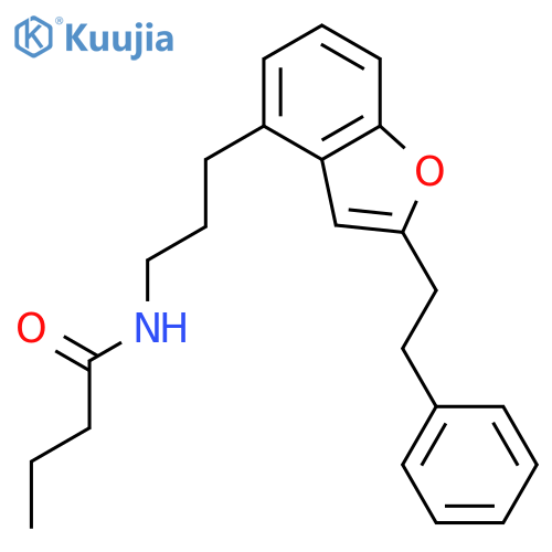 BUTANAMIDE, N-[3-[2-(2-PHENYLETHYL)-4-BENZOFURANYL]PROPYL]- structure