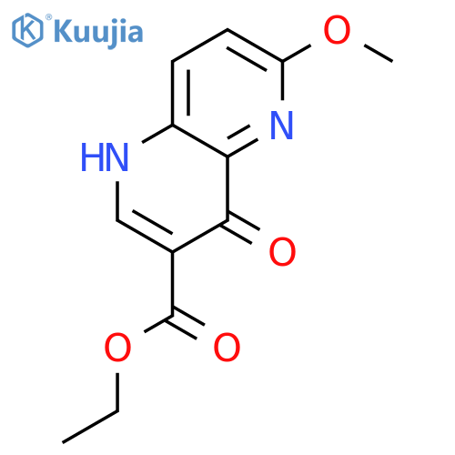 ethyl 4-hydroxy-6-methoxy-1,5-naphthyridine-3-carboxylate structure