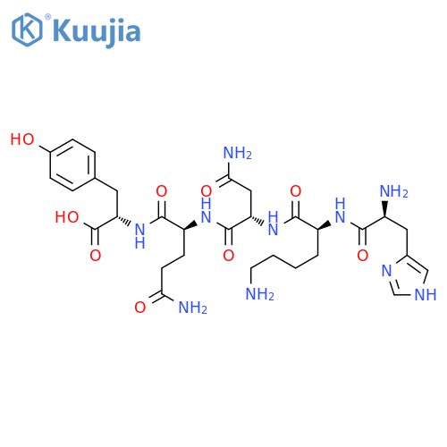 L-TYROSINE, L-HISTIDYL-L-LYSYL-L-ASPARAGINYL-L-GLUTAMINYL- structure