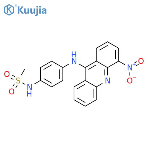 N-{4-[(4-nitroacridin-9-yl)amino]phenyl}methanesulfonamide structure