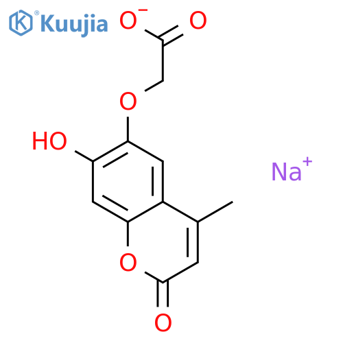 Acetic acid,2-[(7-hydroxy-4-methyl-2-oxo-2H-1-benzopyran-6-yl)oxy]-, sodium salt (1:1) structure
