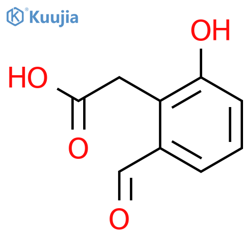 BENZENEACETIC ACID, 2-FORMYL-6-HYDROXY- structure