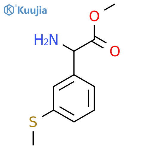 methyl 2-amino-2-3-(methylsulfanyl)phenylacetate structure