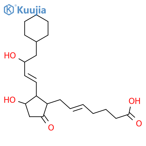 7-[(1s,2r)-2-(4-cyclohexyl-3-hydroxybut-1-enyl)-3-hydroxy-5-oxocyclopentyl]hept-5-enoic Acid structure