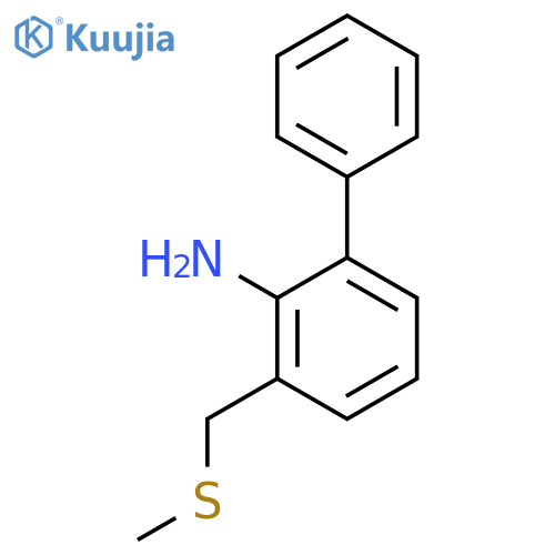 [1,1'-Biphenyl]-2-amine, 3-[(methylthio)methyl]- structure