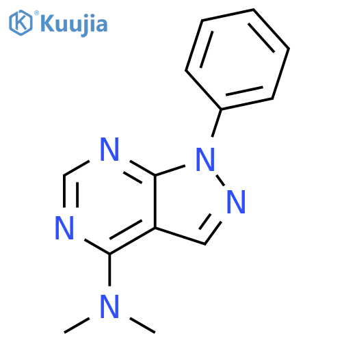1H-Pyrazolo[3,4-d]pyrimidin-4-amine,N,N-dimethyl-1-phenyl- structure