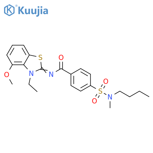 4-butyl(methyl)sulfamoyl-N-(2Z)-3-ethyl-4-methoxy-2,3-dihydro-1,3-benzothiazol-2-ylidenebenzamide structure
