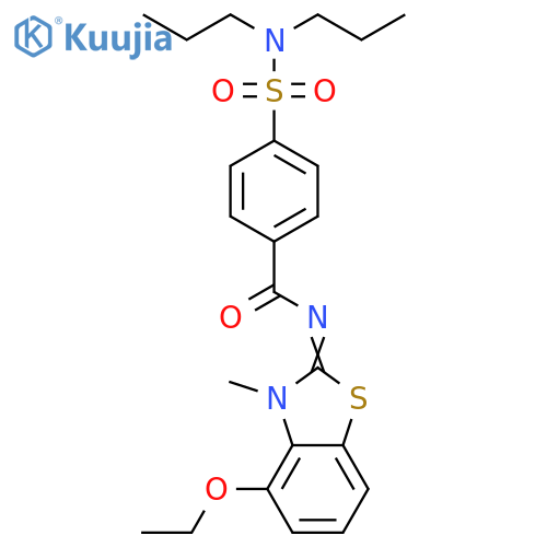 4-(dipropylsulfamoyl)-N-(2Z)-4-ethoxy-3-methyl-2,3-dihydro-1,3-benzothiazol-2-ylidenebenzamide structure