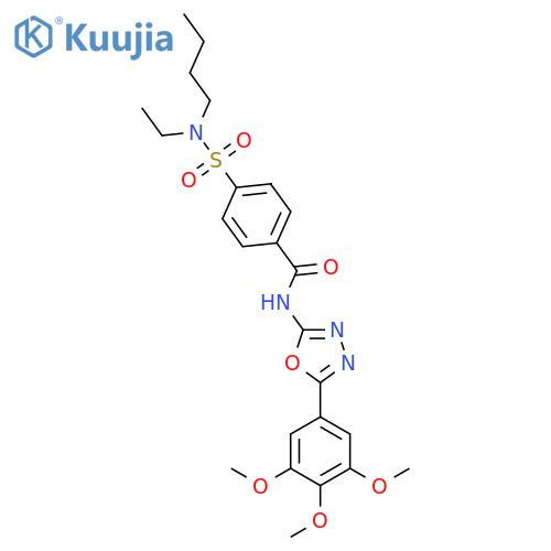 4-butyl(ethyl)sulfamoyl-N-5-(3,4,5-trimethoxyphenyl)-1,3,4-oxadiazol-2-ylbenzamide structure