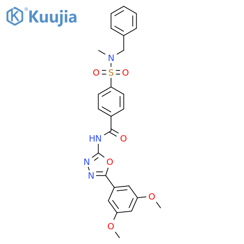 4-benzyl(methyl)sulfamoyl-N-5-(3,5-dimethoxyphenyl)-1,3,4-oxadiazol-2-ylbenzamide structure