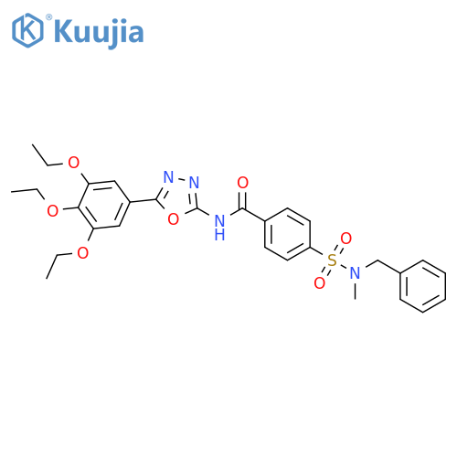 4-[benzyl(methyl)sulfamoyl]-N-[5-(3,4,5-triethoxyphenyl)-1,3,4-oxadiazol-2-yl]benzamide structure