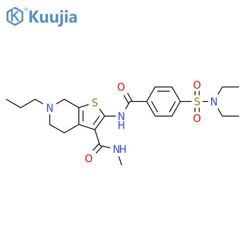 2-4-(diethylsulfamoyl)benzamido-N-methyl-6-propyl-4H,5H,6H,7H-thieno2,3-cpyridine-3-carboxamide structure