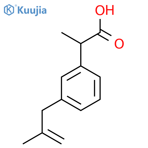 2-[3-(2-Methyl-2-propen-1-yl)phenyl]propanoic acid structure