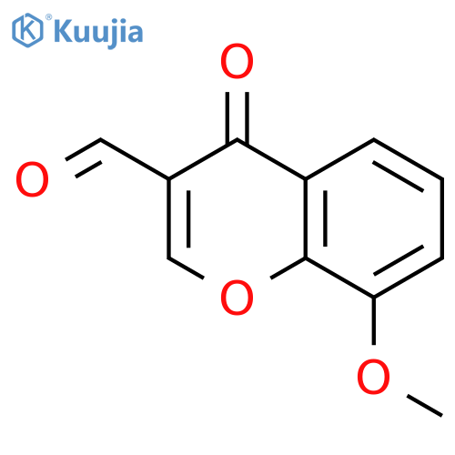 4H-1-Benzopyran-3-carboxaldehyde, 8-methoxy-4-oxo- structure