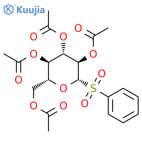 .beta.-D-Glucopyranose, 1-deoxy-1-(phenylsulfonyl)-, tetraacetate structure