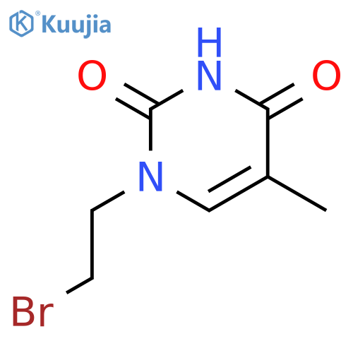 2,4(1H,3H)-Pyrimidinedione, 1-(2-bromoethyl)-5-methyl- structure
