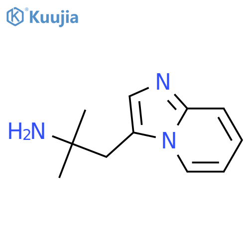1-{imidazo1,2-apyridin-3-yl}-2-methylpropan-2-amine structure