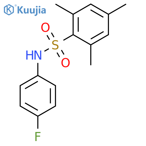 N-(4-fluorophenyl)-2,4,6-trimethylbenzenesulfonamide structure