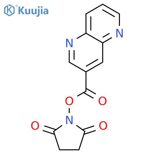 1,5-Naphthyridine-3-carboxylicacid, 4-hydroxy-, 2,5-dioxo-1-pyrrolidinyl ester structure
