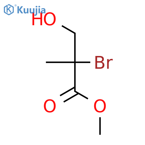 Propanoic acid, 2-bromo-3-hydroxy-2-methyl-, methyl ester structure