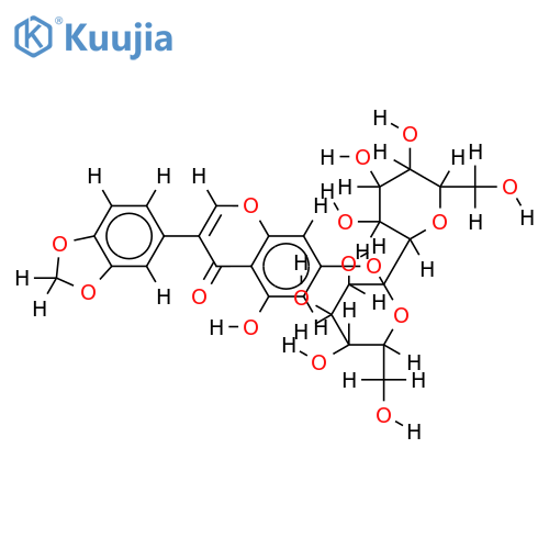 3',4-Methylene ether,7-O-glucosylglucoside-Orobol structure