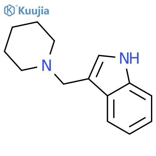 3-((Piperidin-1-yl)methyl)-1H-indole ,98% structure