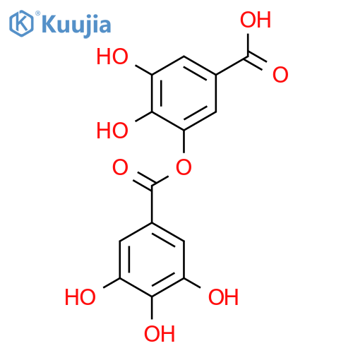 Benzoic acid,3,4-dihydroxy-5-[(3,4,5-trihydroxybenzoyl)oxy]- structure