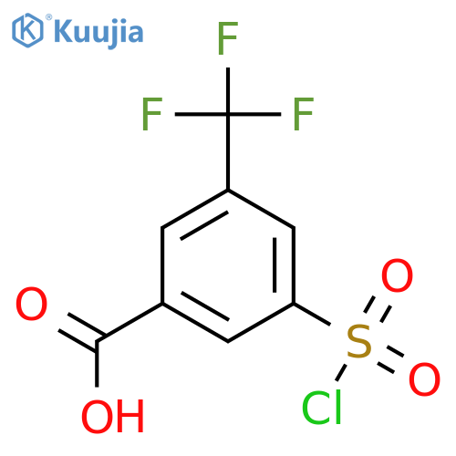 Benzoic acid, 3-(chlorosulfonyl)-5-(trifluoromethyl)- structure