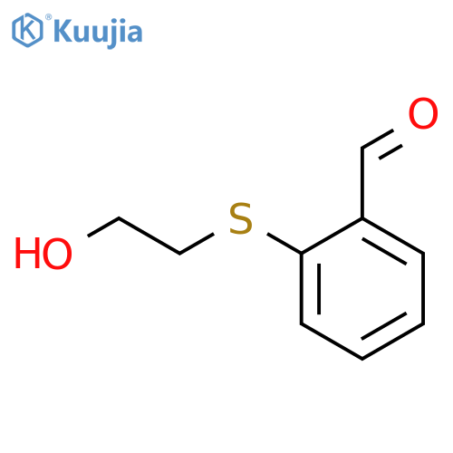 2-(2-Hydroxyethylthio)benzaldehyde structure