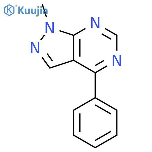 1H-Pyrazolo[3,4-d]pyrimidine, 1-methyl-4-phenyl- structure