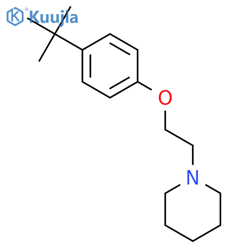 Piperidine, 1-[2-[4-(1,1-dimethylethyl)phenoxy]ethyl]- structure