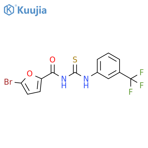 3-(5-bromofuran-2-carbonyl)-1-[3-(trifluoromethyl)phenyl]thiourea structure
